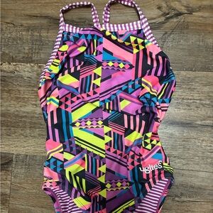 Dolfin Kids One Piece Swimsuit - Pink, Yellow, Blue